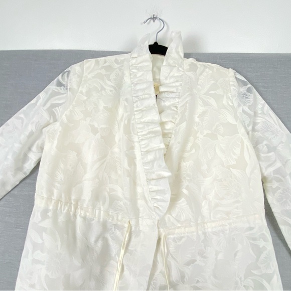 Vintage Bard's Nightgown & Robe Set Floral Sheer Floor Length - Picture 5 of 14